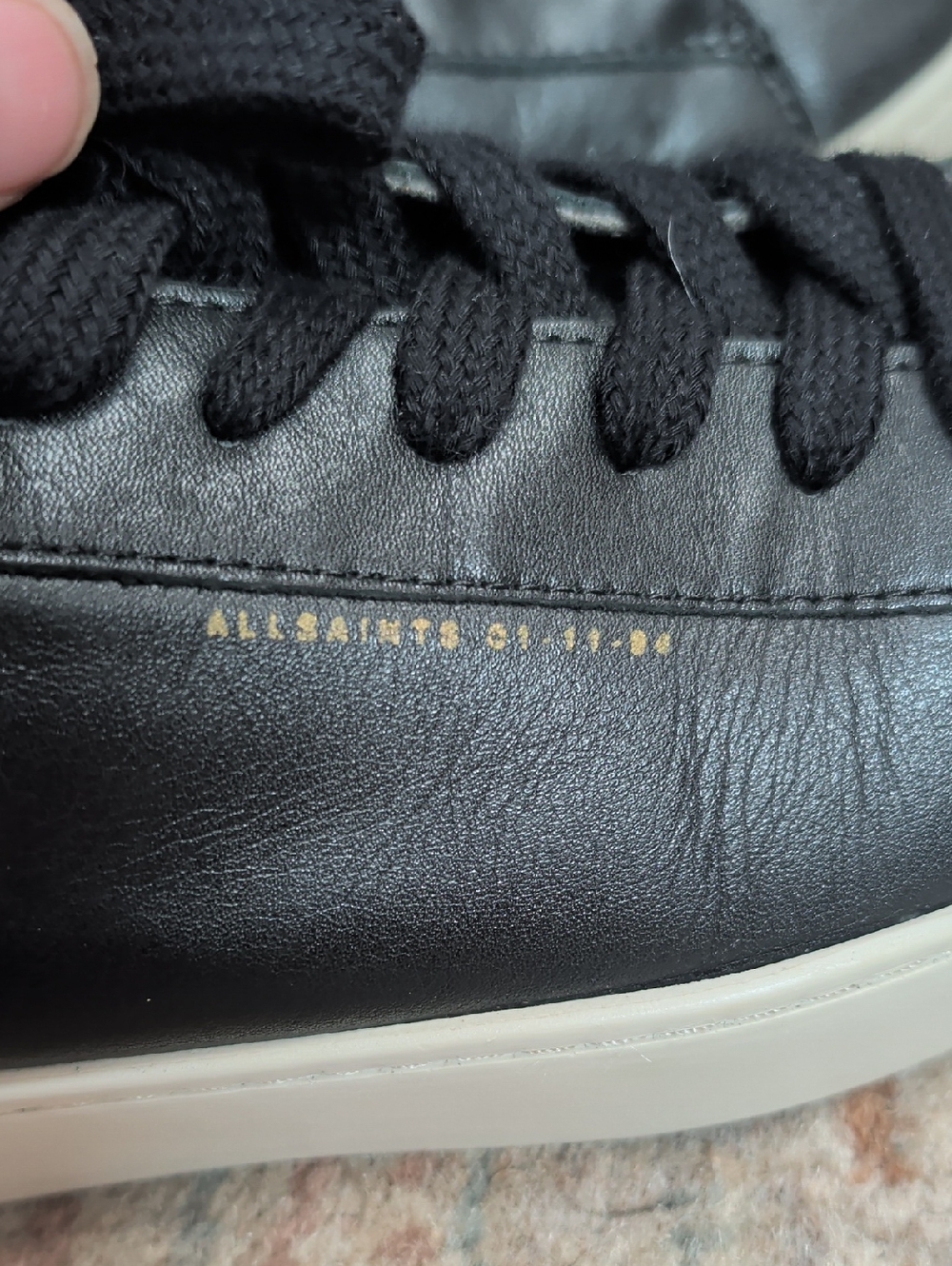 All Saints Shana Low Top Leather Sneakers - Picture 3 of 8